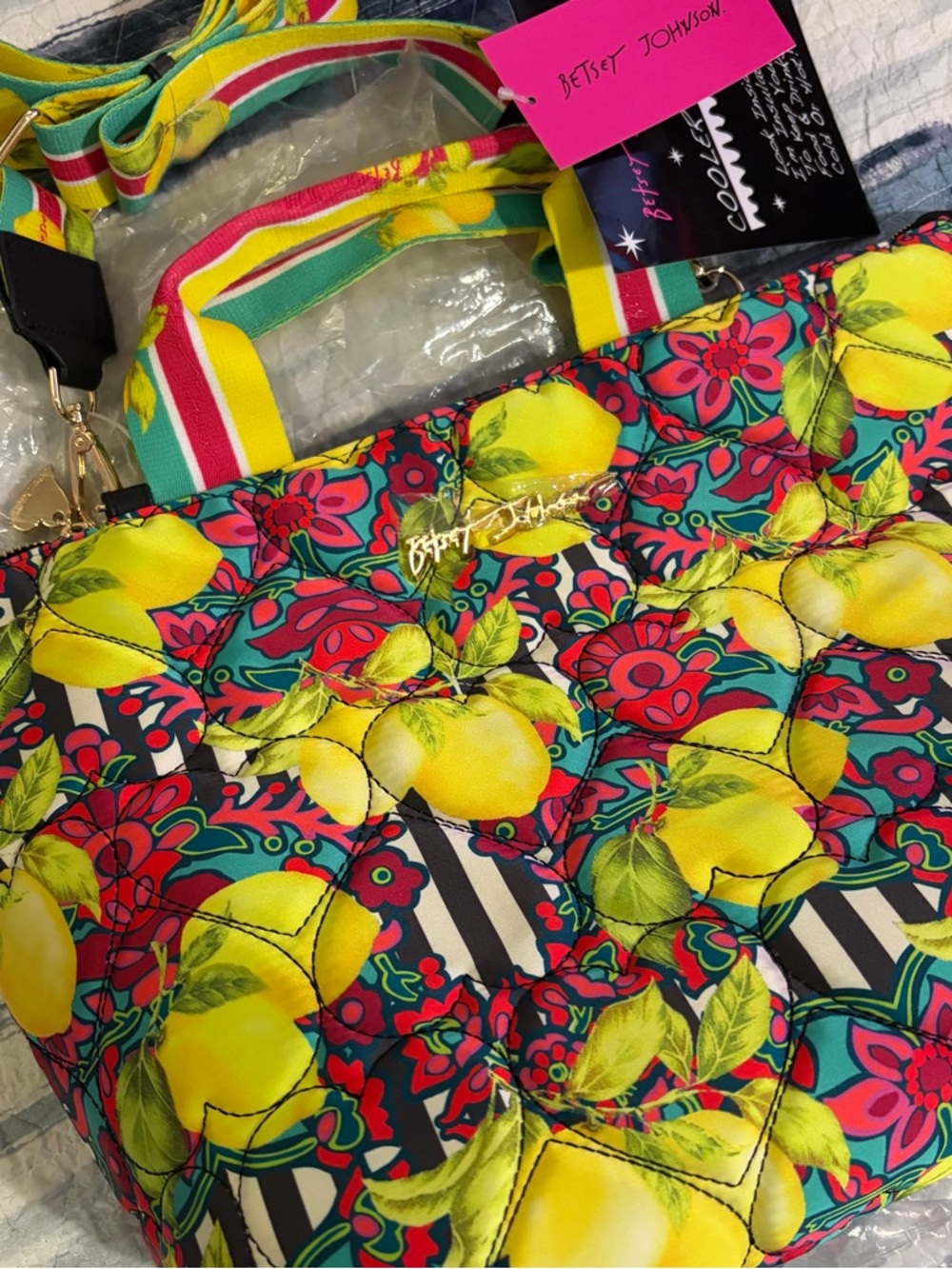 Betsey Johnson Fresh N Fruity Insulated Cooler Tote - Picture 2 of 5